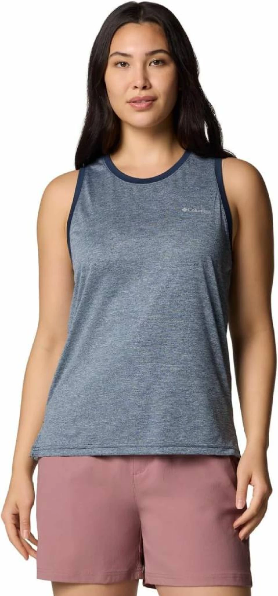 Columbia Women's Blue Vista Hill Tank Top - Lightweight Hiking & Outdoor Activewear
