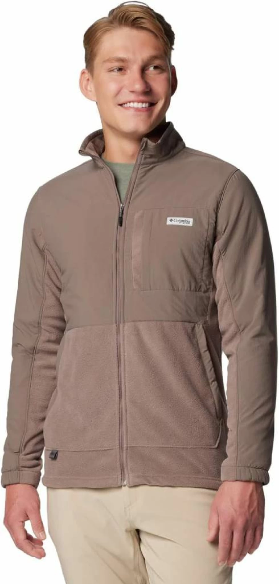 Columbia Men's PFG Uncharted Fleece Full Zip Jacket - Water-Resistant Outdoor Hiking Pullover