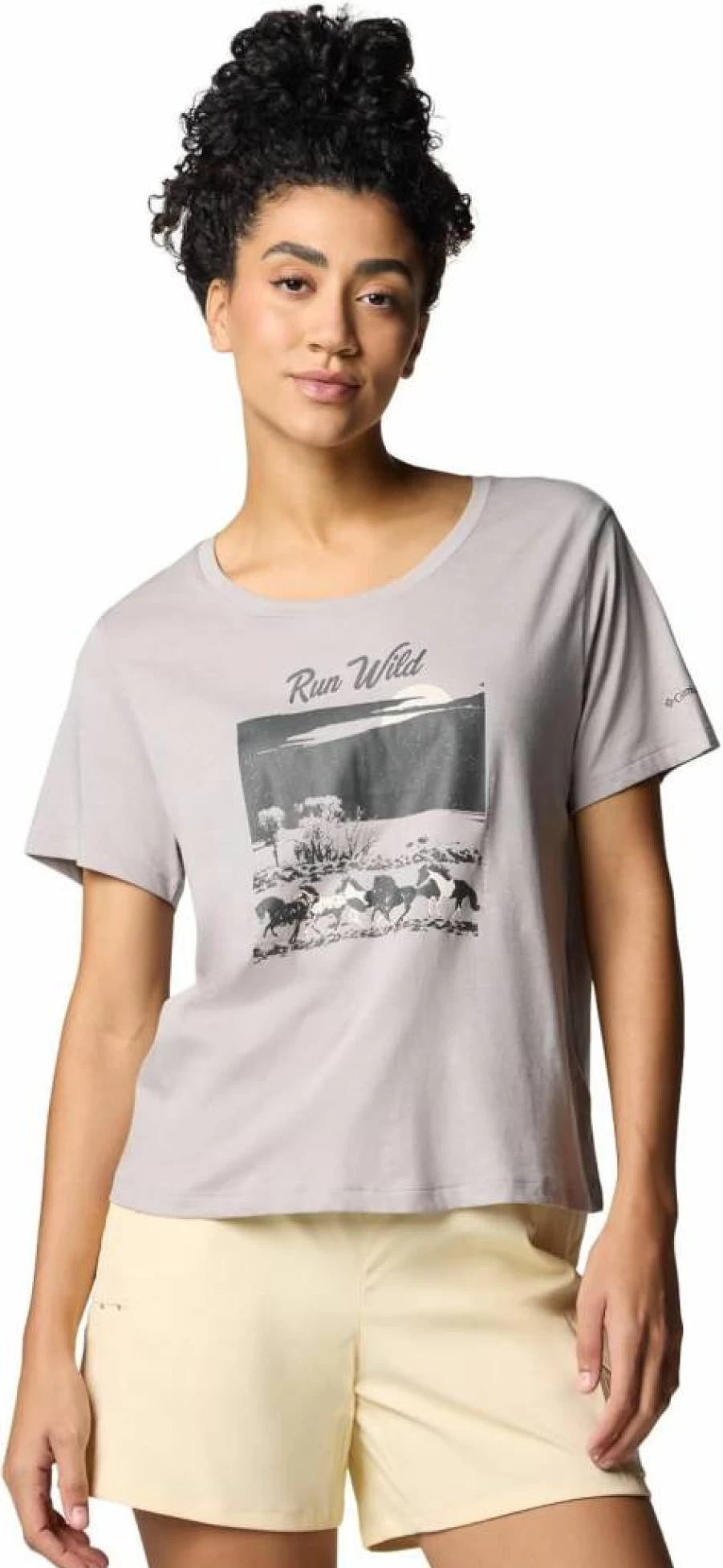 Columbia Women's Ruby Springs Graphic Scoop Neck Short Sleeve T-Shirt - Casual Comfort Fit Top
