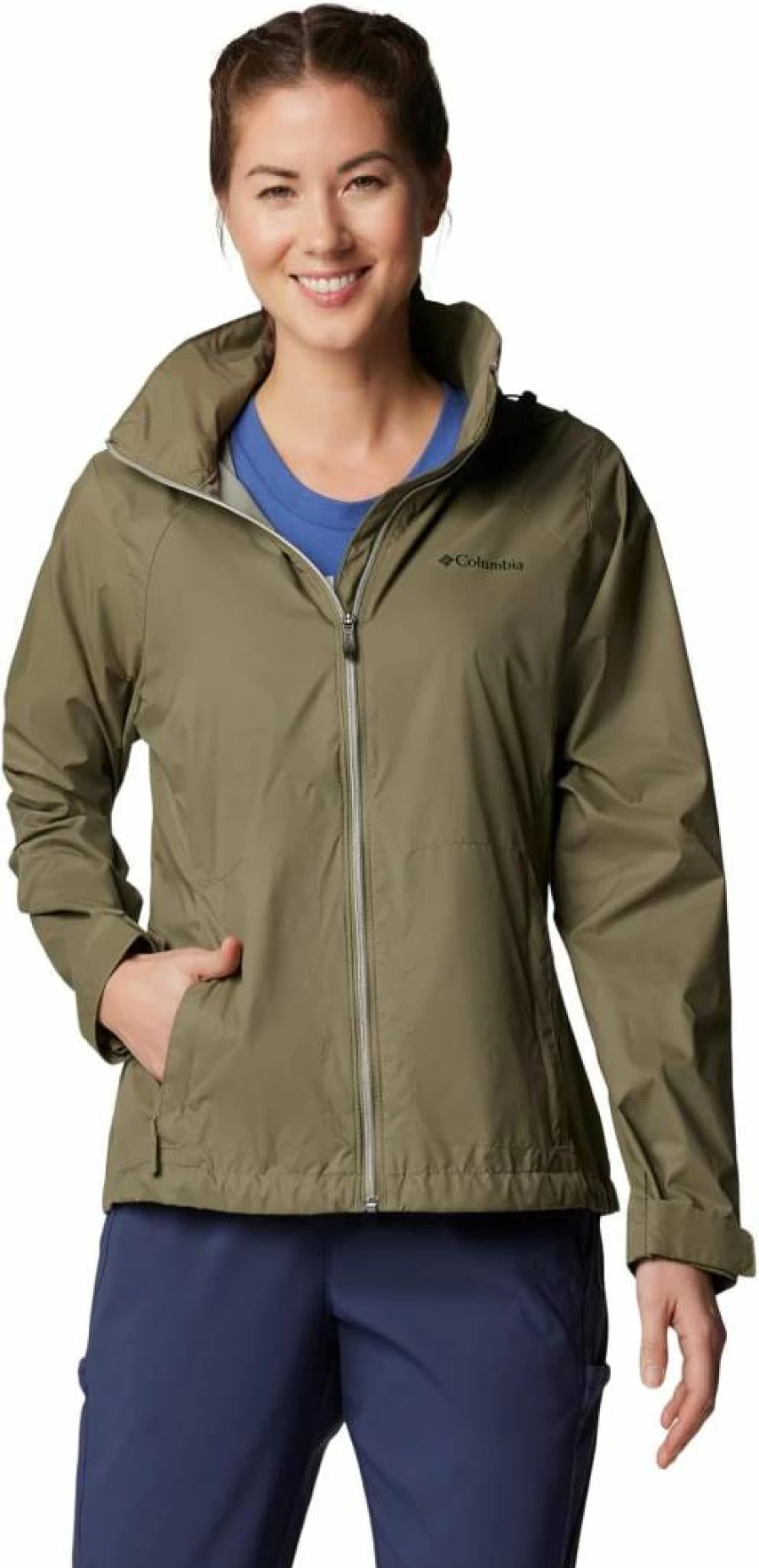Columbia Women's Switchback IV Waterproof Jacket - Lightweight Hiking Raincoat in Sunglow Color
