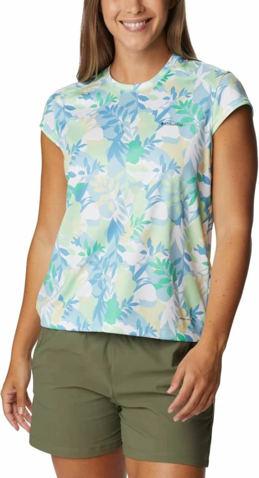Columbia Women's Summerdry Short Sleeve Printed T-Shirt - Moisture-Wicking & Breathable Active Tee