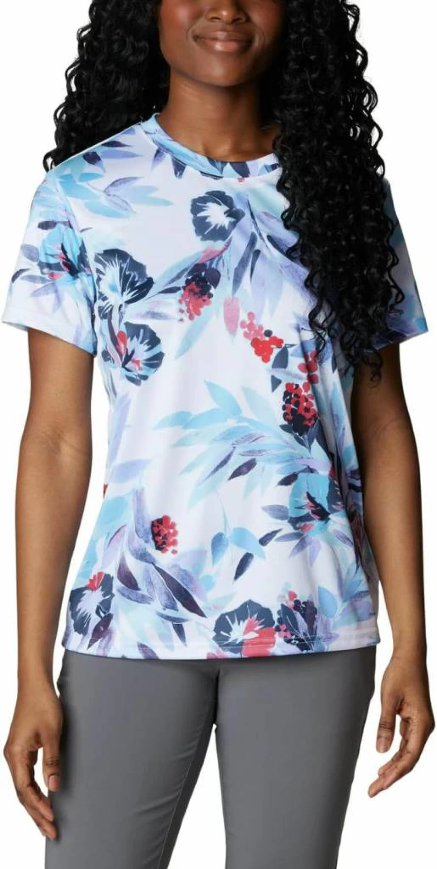 Columbia Women's Standard Fork Stream Short Sleeve T-Shirt - Lightweight Quick-Dry Active Tee