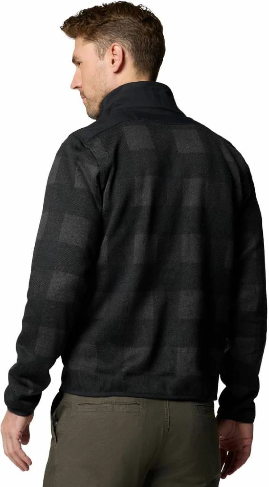 Columbia Men's Half-Zip Sweater with Weather-Inspired Print – Lightweight Fleece Pullover for Outdoor Comfort