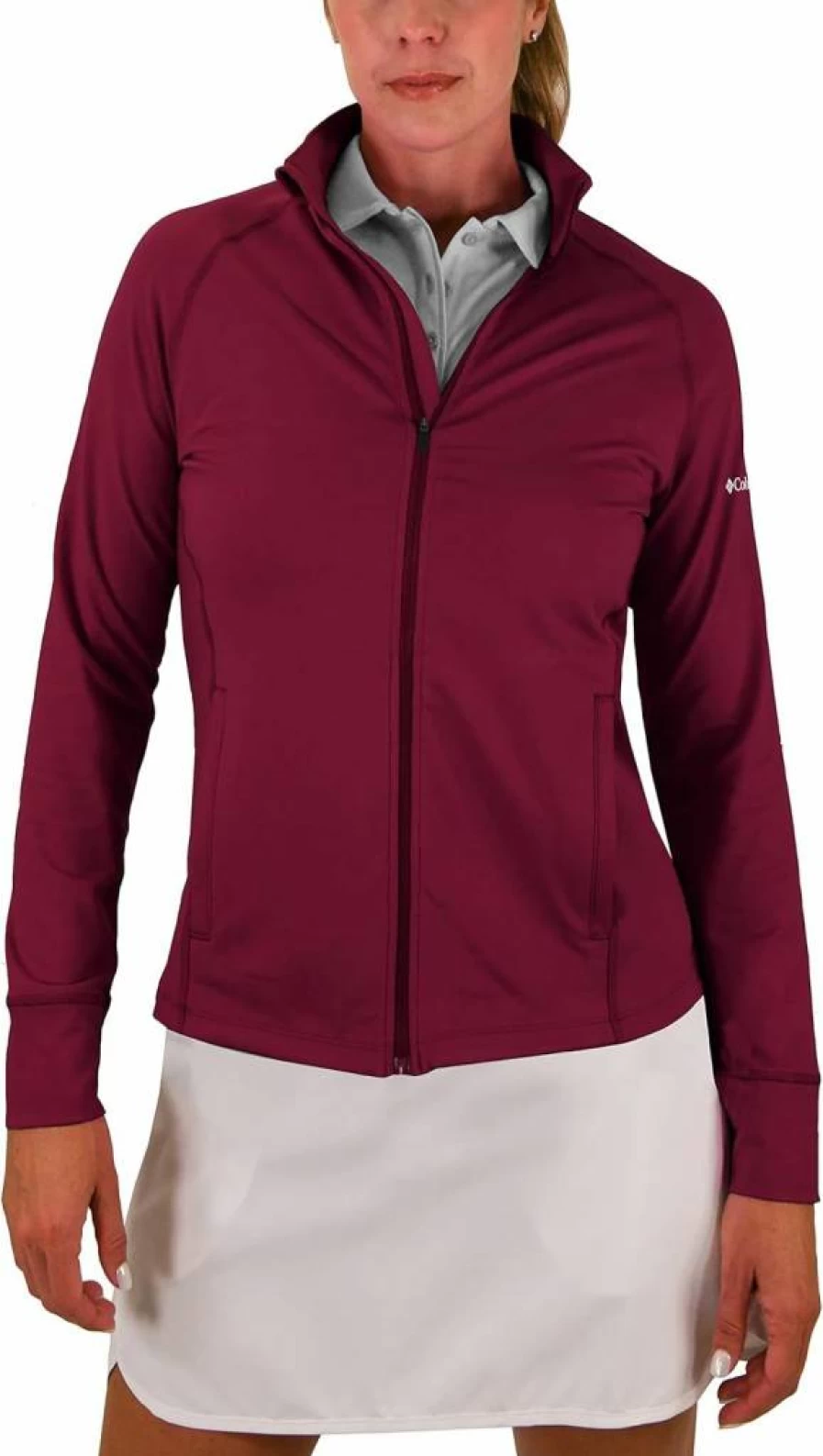 Columbia Women's Omni-Wick Full Zip Golf Pullover - Moisture-Wicking Performance Jacket