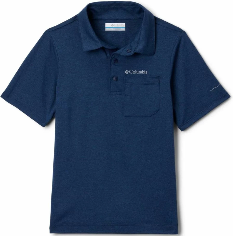 Columbia Boys' Tech Trail Quick-Dry Performance Polo Shirt – Moisture-Wicking & UV Protection