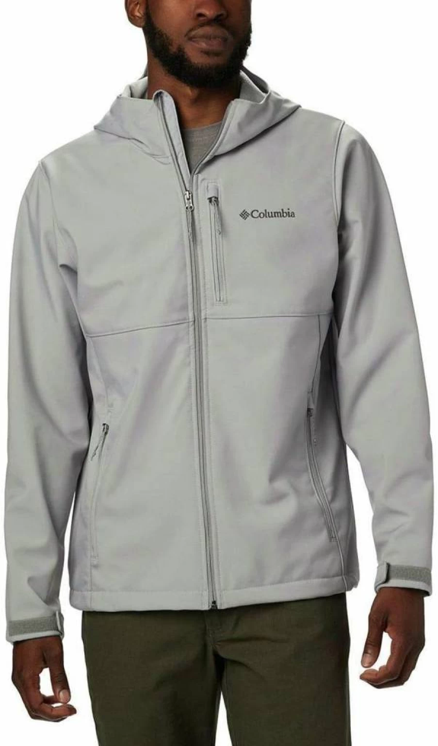 Columbia Men's Ascender Softshell Jacket - Water-Resistant Hooded Windbreaker for Outdoor Activities