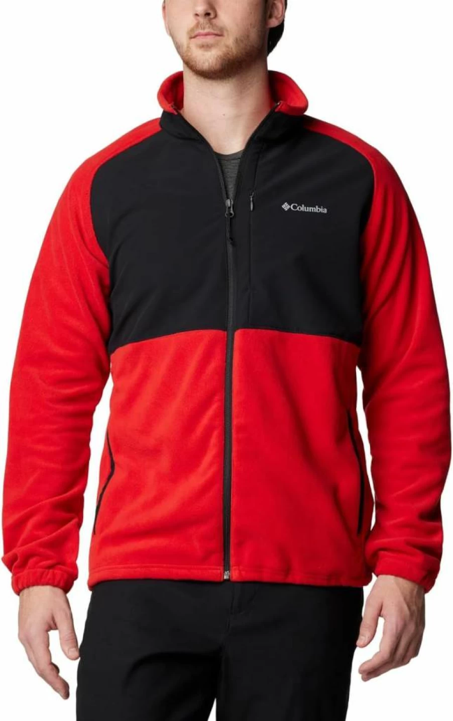 Columbia Men's Sage Peak Full-Zip Fleece Jacket - Lightweight & Warm Midlayer for Outdoor Activities