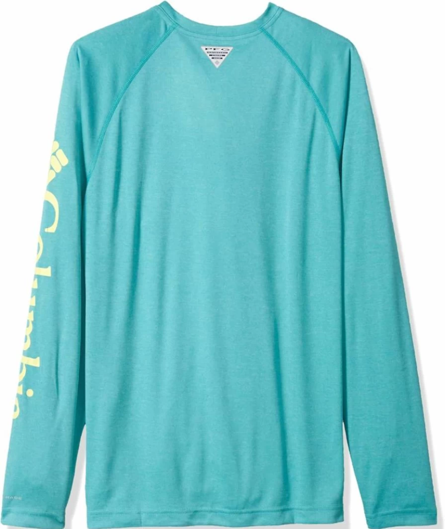 Columbia Men's PFG Terminal Tackle Heather Long Sleeve Fishing Shirt - UPF Sun Protection, Quick-Dry Performance Top