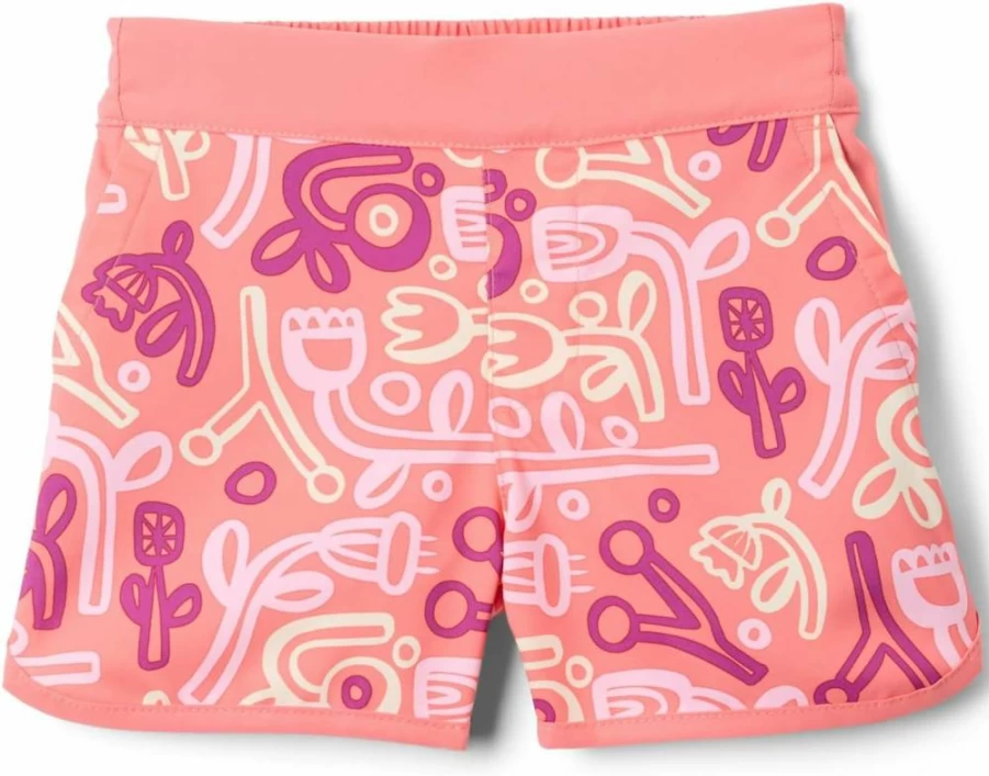 Columbia Girls' Sandy Shores Printed Quick-Dry Swim Shorts for Beach & Pool