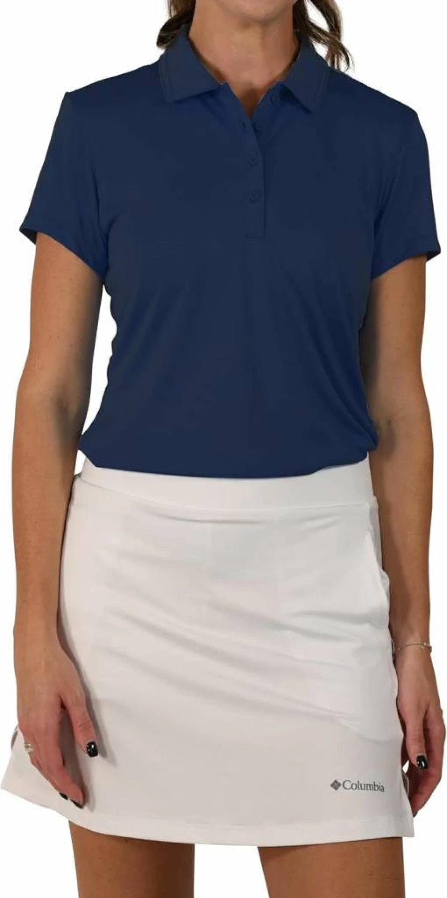 Columbia Women's Omni-Wick Breathable Golf Polo Shirt - Moisture-Wicking Short Sleeve Top for Comfort & Performance