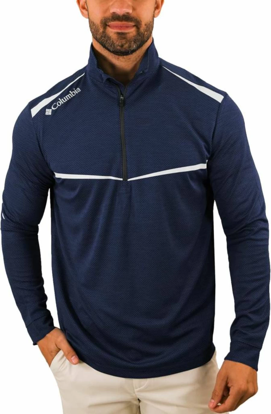 Columbia Men's Omni-Wick Golf 1/4 Zip Pullover Long Sleeve Moisture-Wicking Performance Shirt