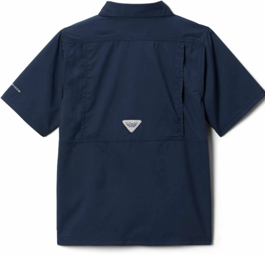 Columbia Boys' Slack Tide Short Sleeve Camp Shirt - Quick-Dry, UPF Sun Protection Casual Shirt