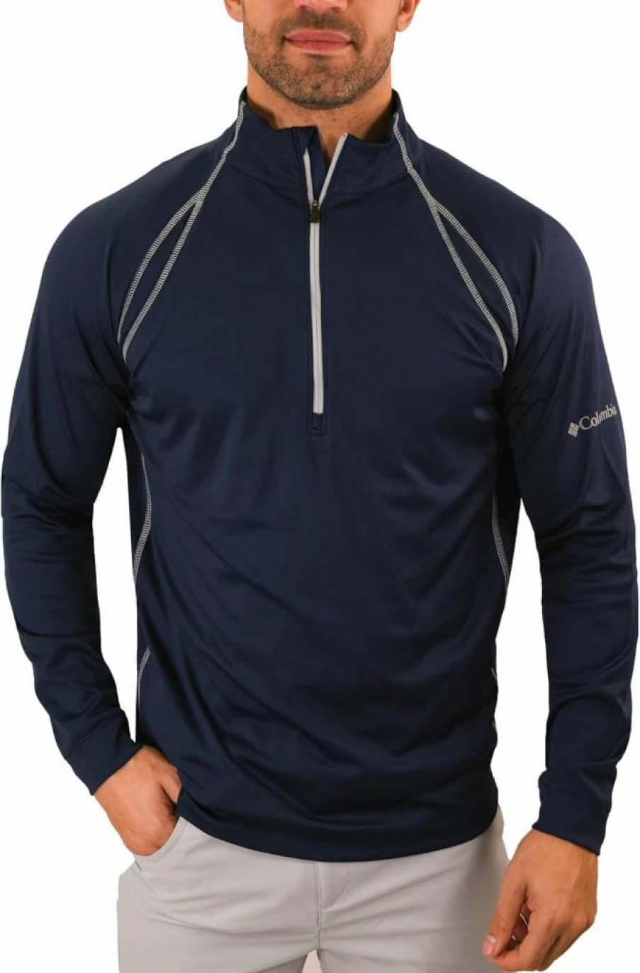 Columbia Men's Omni-Heat Golf 1/4 Zip Pullover - Thermal Insulated Water-Resistant Jacket for Range Session & Outdoor Sports