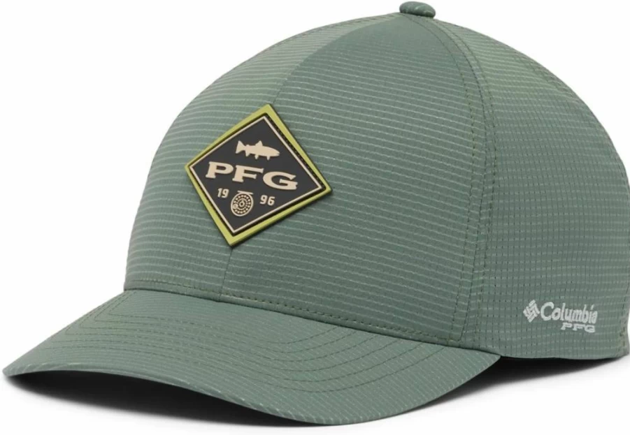 Columbia PFG Island Angler Stretch Fit Fishing Hat - UV Protection & Moisture-Wicking Performance Cap
