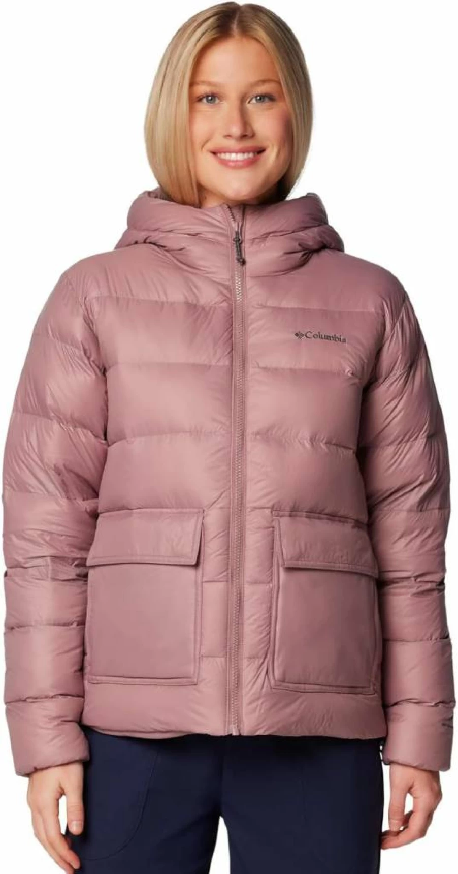 Columbia Women's Harmony Falls Water-Resistant Hooded Down Jacket – Lightweight Warm Winter Coat