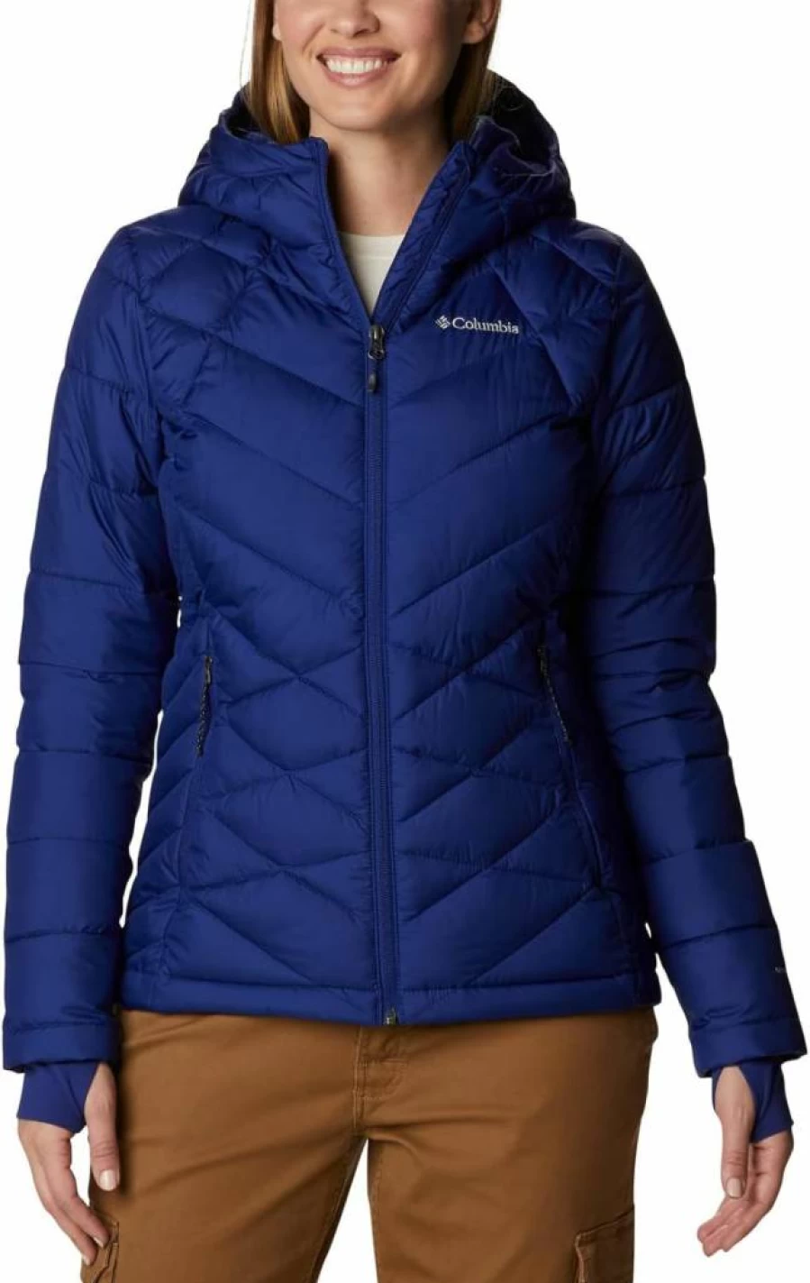 Columbia Women's Heavenly Hooded Jacket - Lightweight Water-Resistant Winter Coat with Adjustable Hood