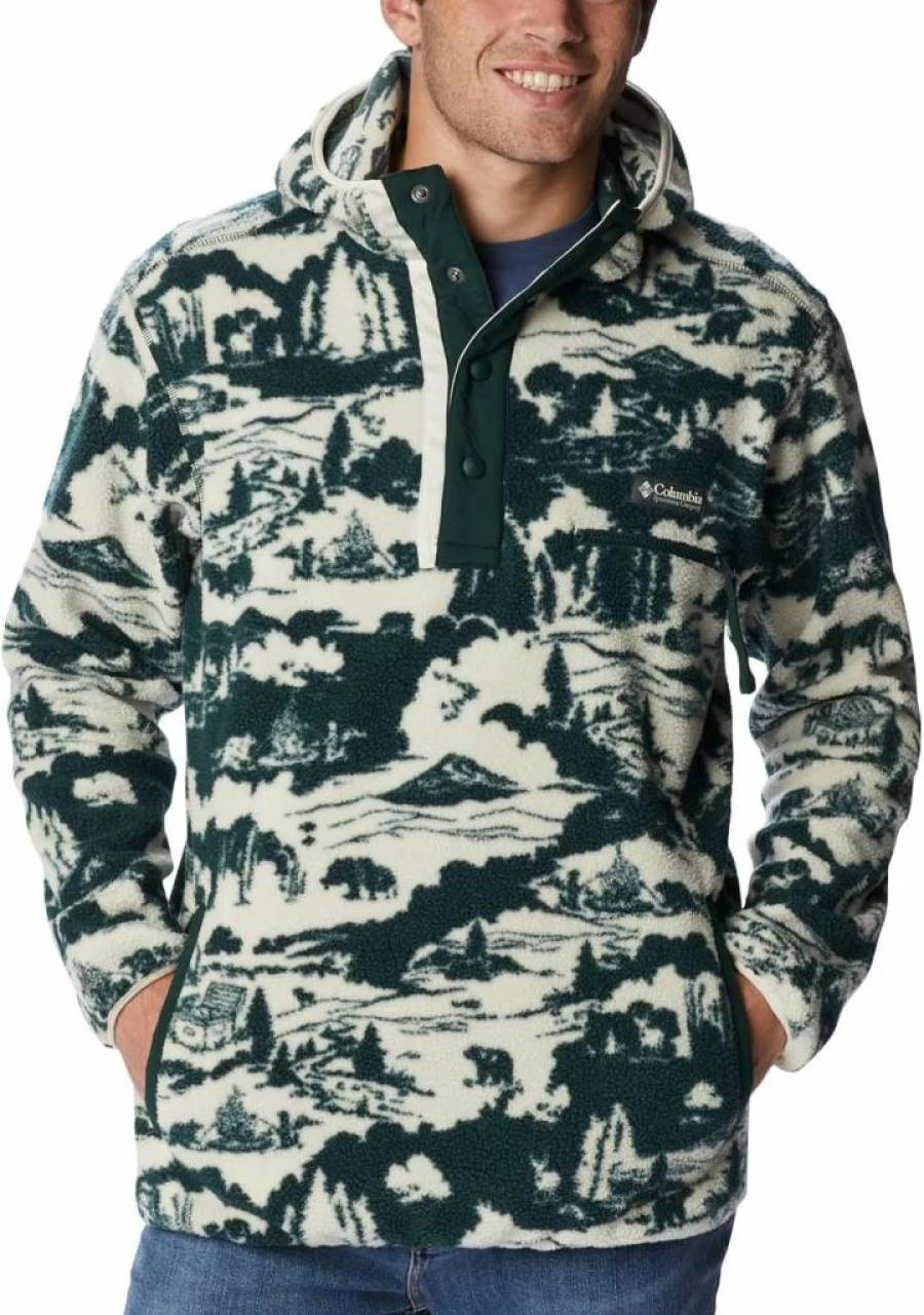 Columbia Men's Helvetia Fleece Hooded Jacket - Lightweight Outdoor Pullover for Hiking & Casual Wear