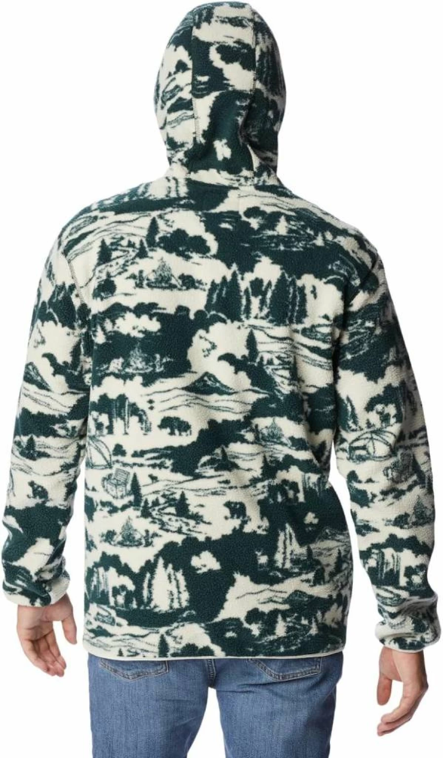 Columbia Men's Helvetia Fleece Hooded Jacket - Lightweight Outdoor Pullover for Hiking & Casual Wear