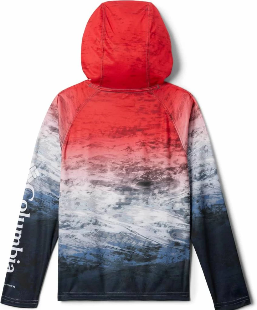 Columbia Boys' Super Terminal Tackle Hooded Jacket - Lightweight Water-Resistant Fleece Pullover for Outdoor Activities