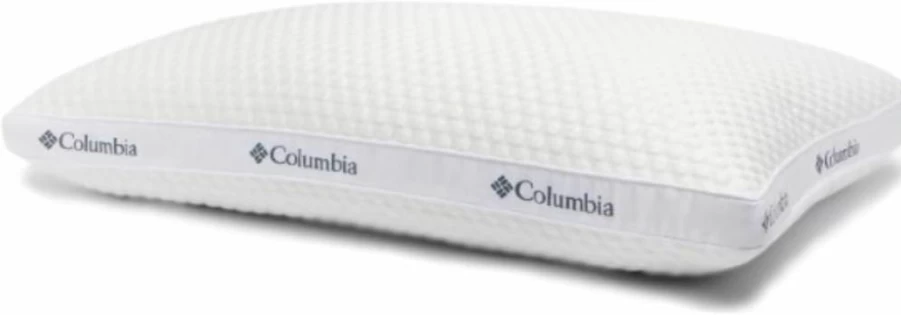 Columbia Cooling Pillow for Back & Stomach Sleepers - Ice Fiber Cover, Soft Down Alternative, Supportive Polyester Fill, Standard/Queen Size