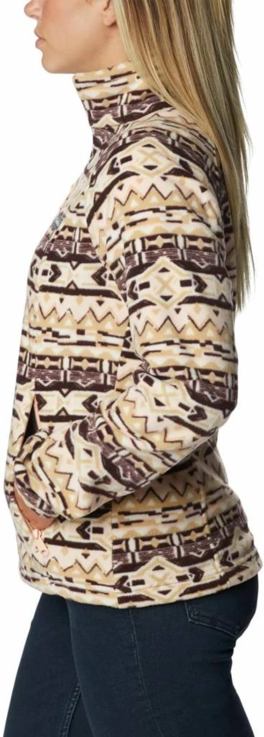 Columbia Women's Benton Springs Full Zip Printed Fleece Jacket - Lightweight Hiking & Outdoor Pullover
