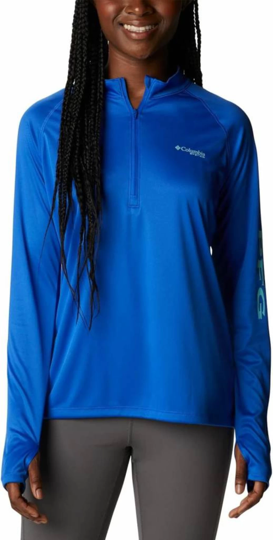 Columbia Women's PFG Tidal 1/4 Zip Sun Protection Fishing Shirt - UPF Moisture-Wicking Quick-Dry Performance Top