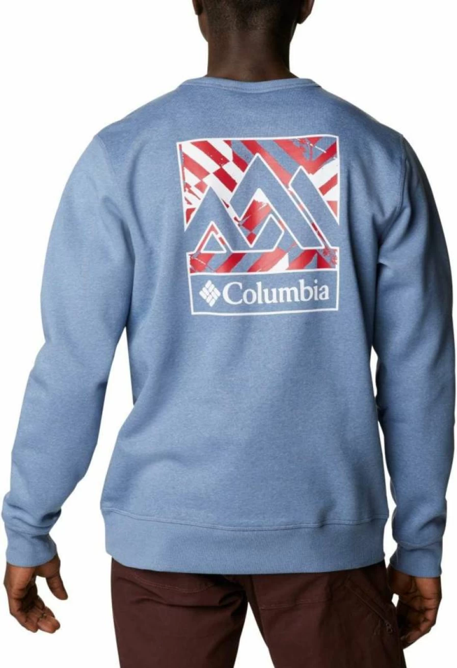 Columbia Men's M Logo Fleece Crewneck Sweatshirt - Soft & Warm Pullover for Outdoor Activities