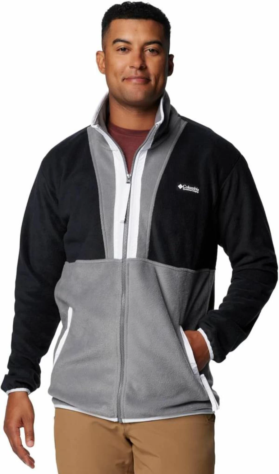 Columbia Men's Backbowl II Full-Zip Fleece Jacket - Lightweight & Warm Outdoor Pullover