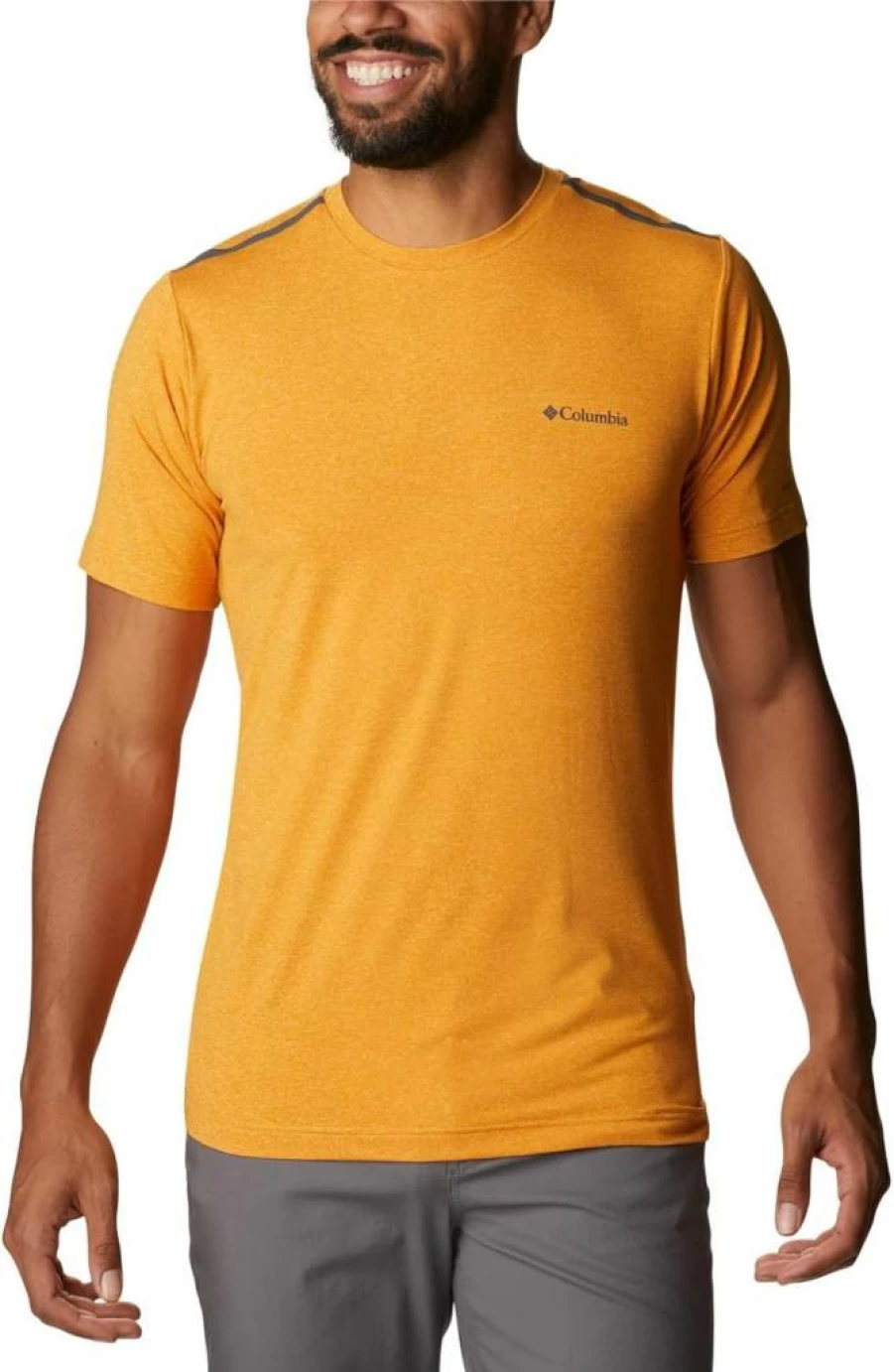 Columbia Men's Tech Trail Crew Neck Hiking Shirt - Moisture-Wicking & Breathable Outdoor Performance Top