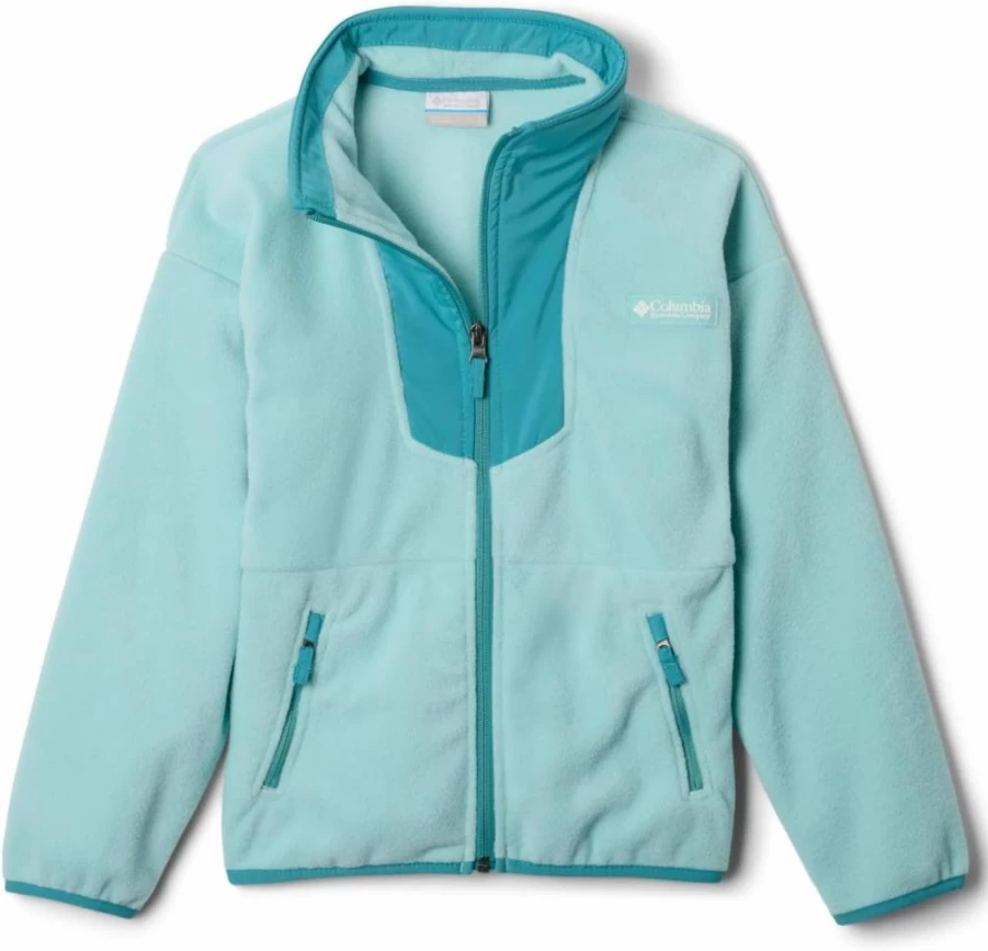 Columbia Youth Unisex Sequoia Grove Fleece Jacket, Full Zip, Spray Teal, Medium Size, Warm & Comfortable