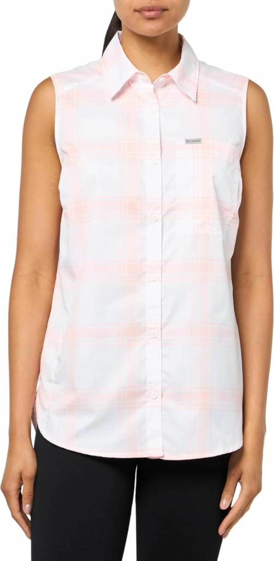 Columbia Women's Anytime Lite Sleeveless Shirt - Lightweight Summer Top for Hiking & Outdoor Activities
