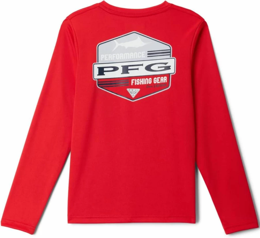 Columbia Boys' Terminal Tackle PFG High Performance Fishing Shirt Long Sleeve Sun Protection