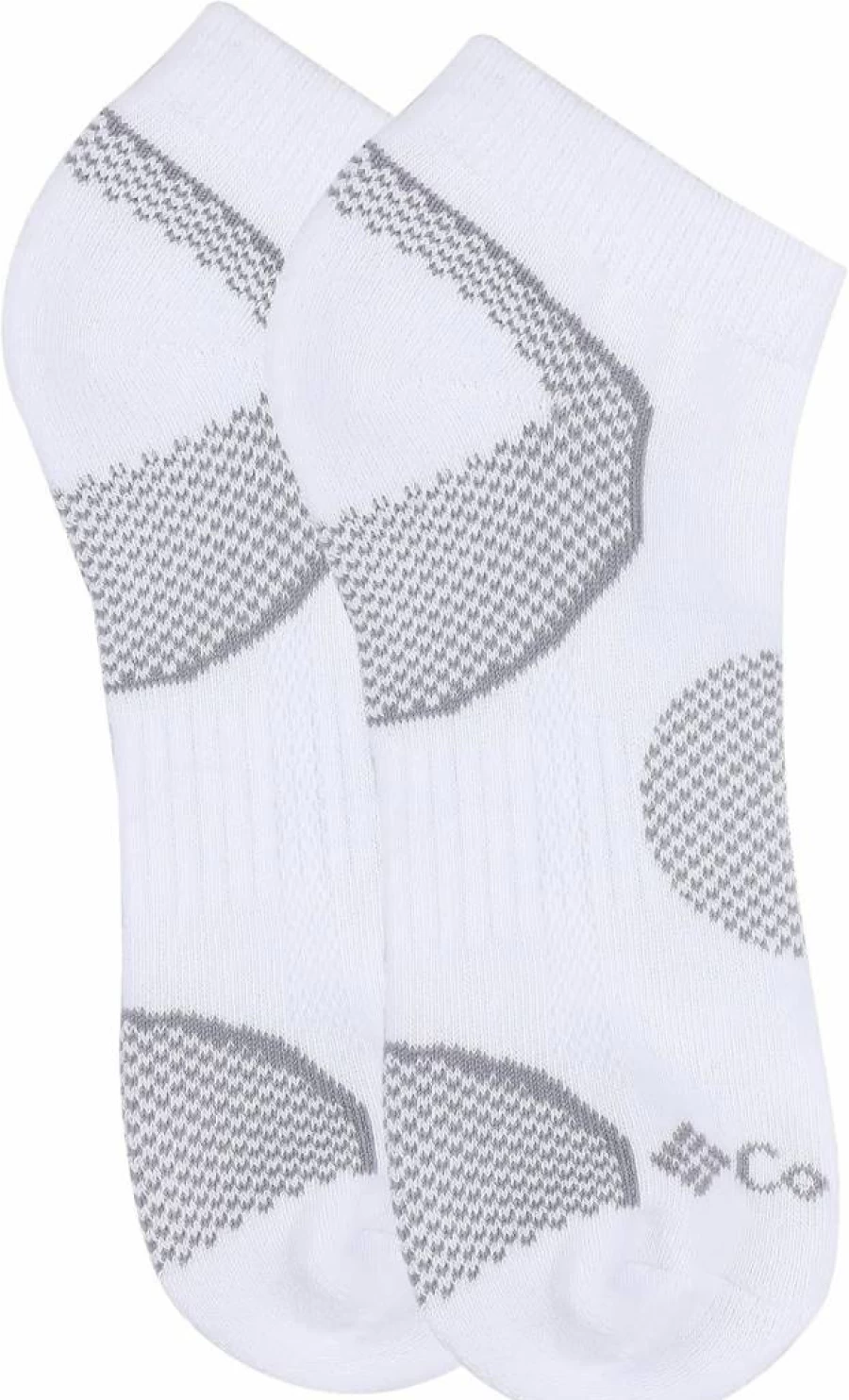 Columbia Women's 2 Pack Low Cut Athletic Socks - Breathable Comfort for Shoe Size 4-10, White