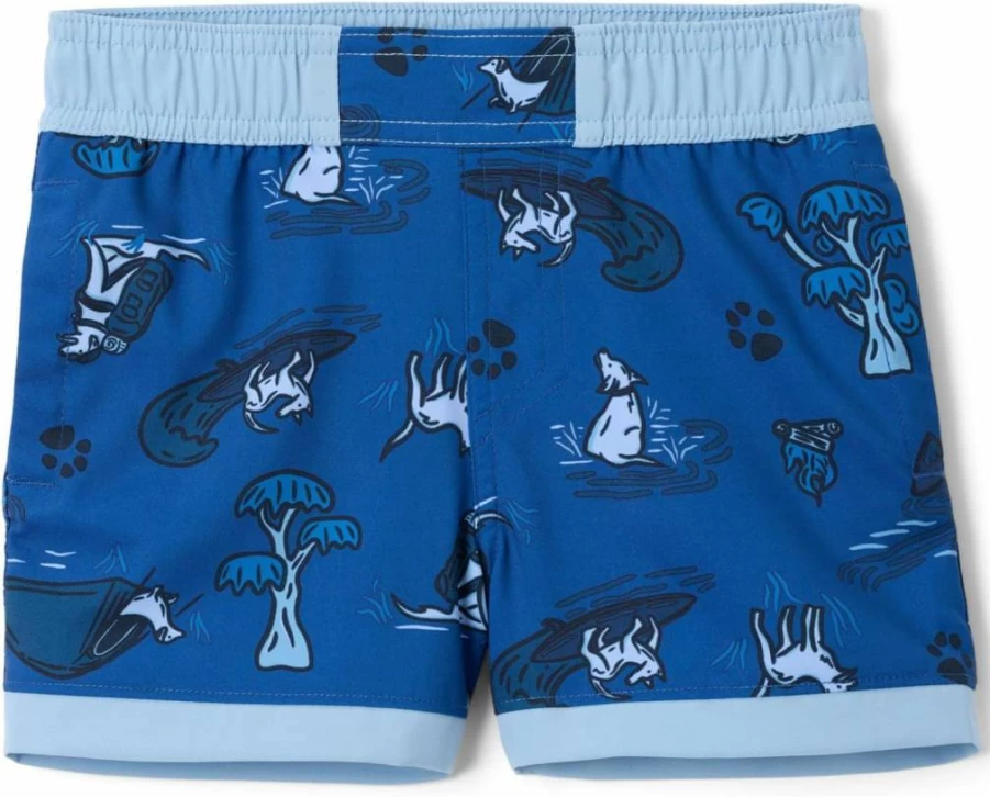 Columbia Boys' Sandy Shores Quick-Dry Printed Swim Trunks with UPF Sun Protection
