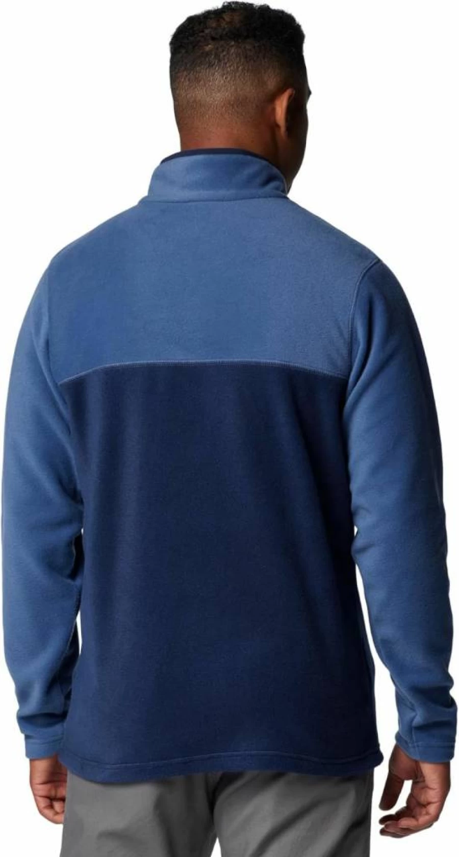 Columbia Men's Steens Mountain Half-Zip Fleece Jacket - Medium, Collegiate Navy & Dark Mountain, Lightweight Outdoor Pullover