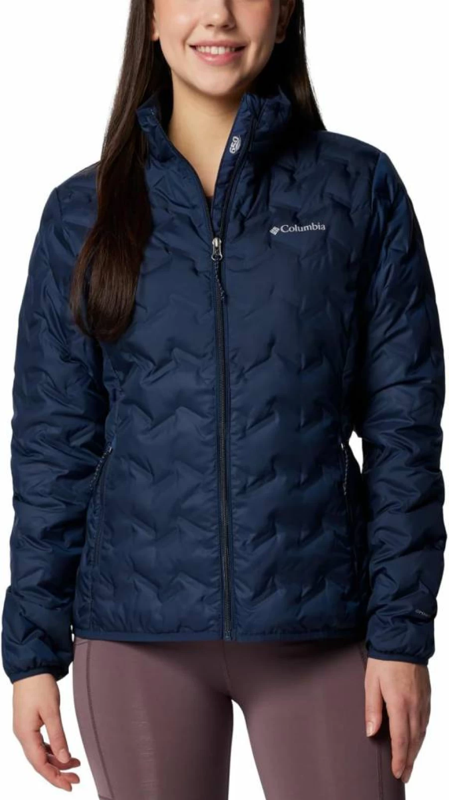 Columbia Women's Delta Ridge II Down Jacket - Lightweight Water-Resistant Winter Coat for Outdoor Activities