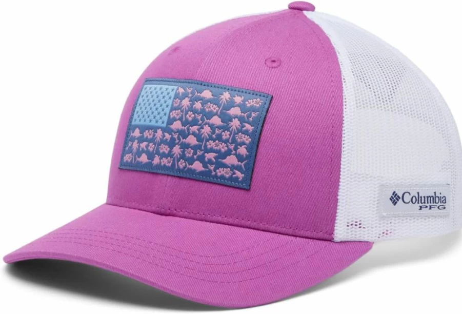 Columbia Women's PFG Snapback Hat with Fish Flag Design - UV Protection & Adjustable Fit
