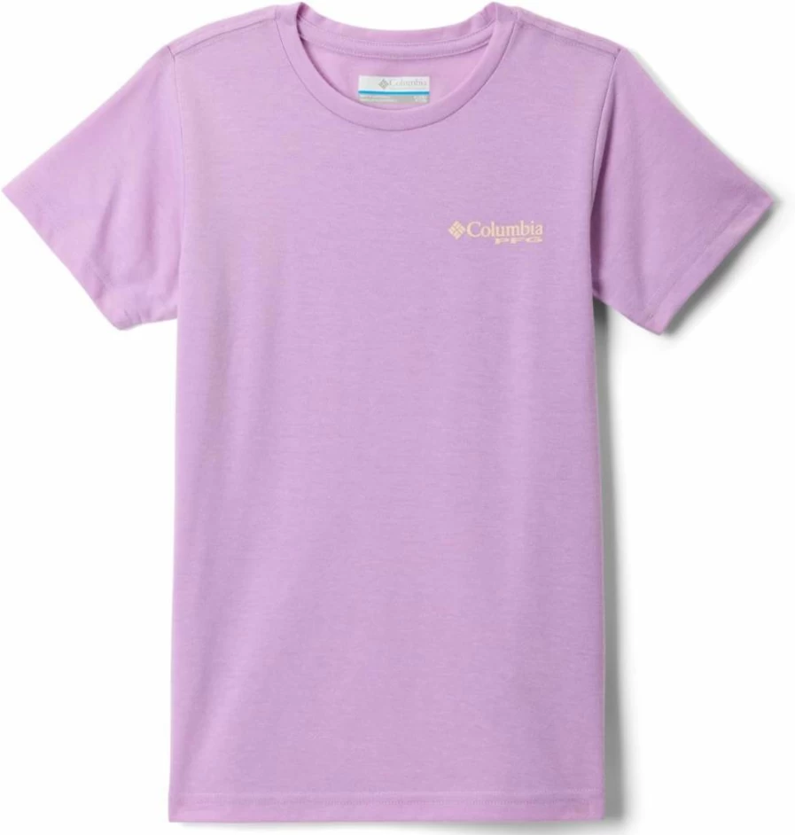 Columbia Girls' PFG Short Sleeve Graphic T-Shirt - Sun Protection Fishing Tee for Kids