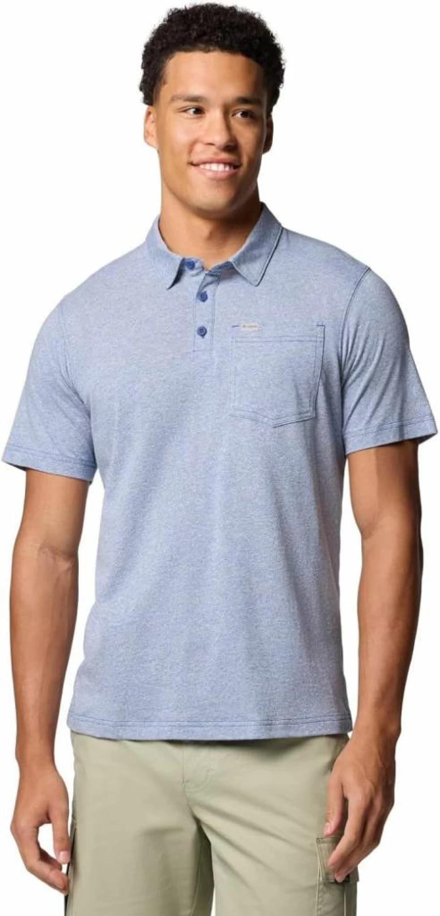 Columbia Men's Thistletown Hills Performance Polo Shirt with Pocket, Moisture-Wicking & Breathable