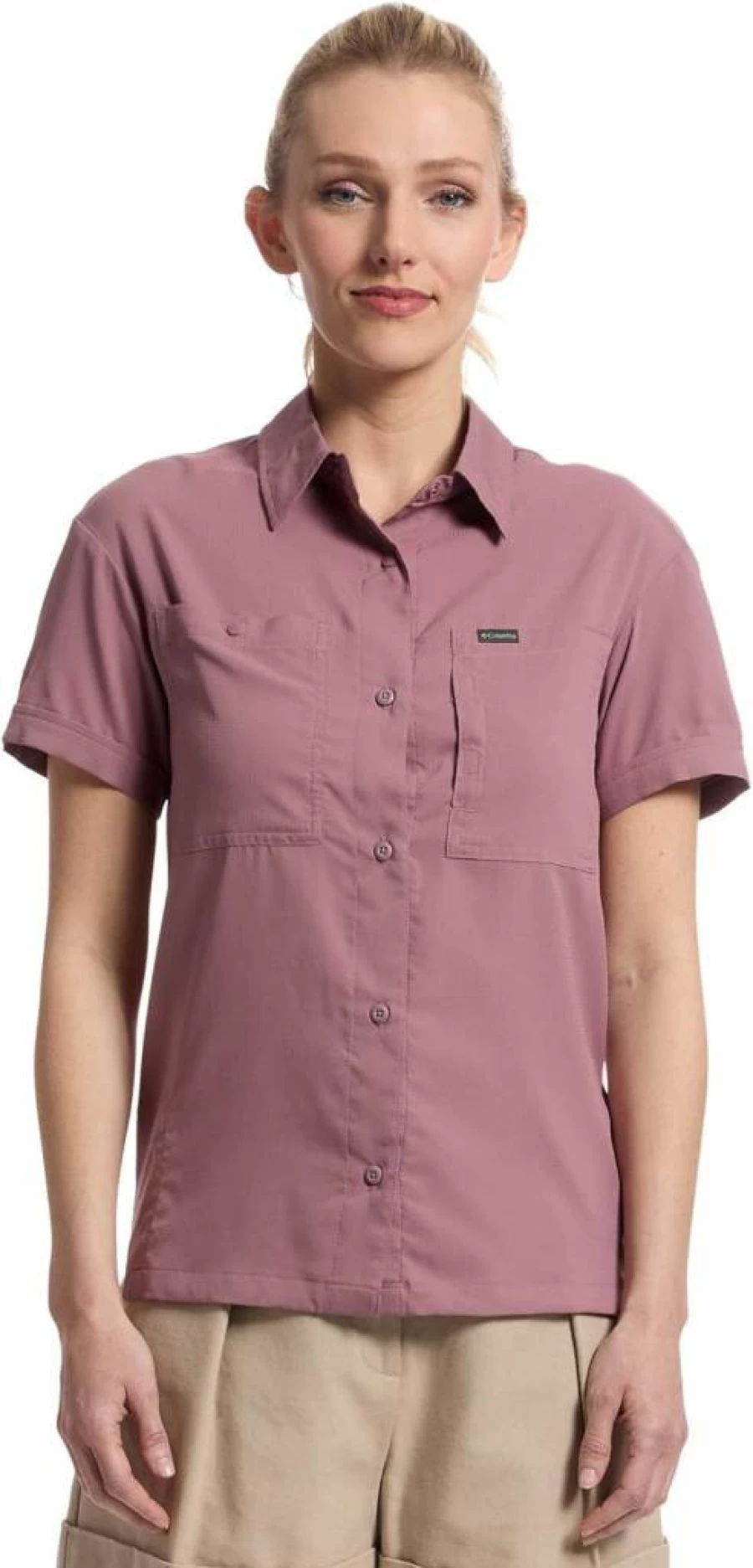 Columbia Women's Silver Ridge Utility Short Sleeve Shirt - Lightweight Hiking & Outdoor Travel Top