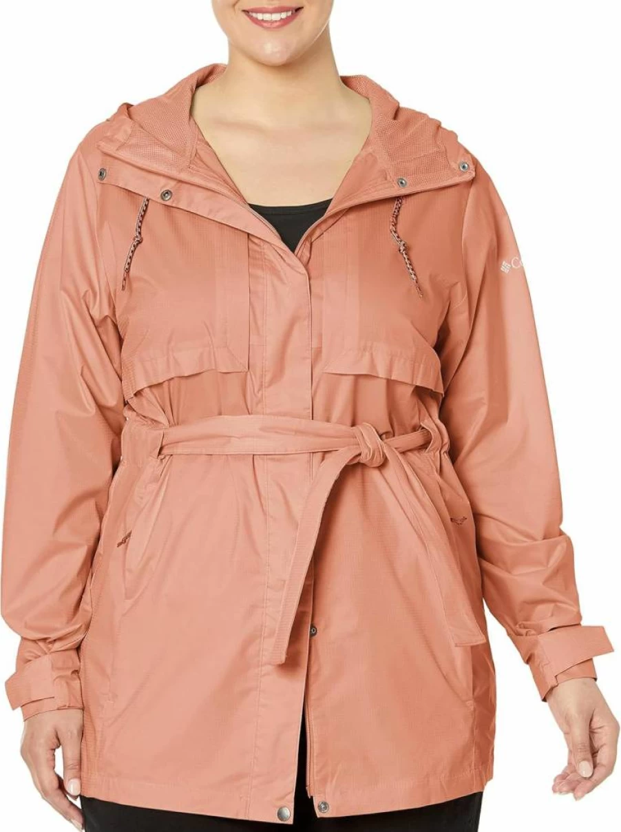 Columbia Women's Waterproof Trench Rain Jacket - Lightweight Windproof Outerwear