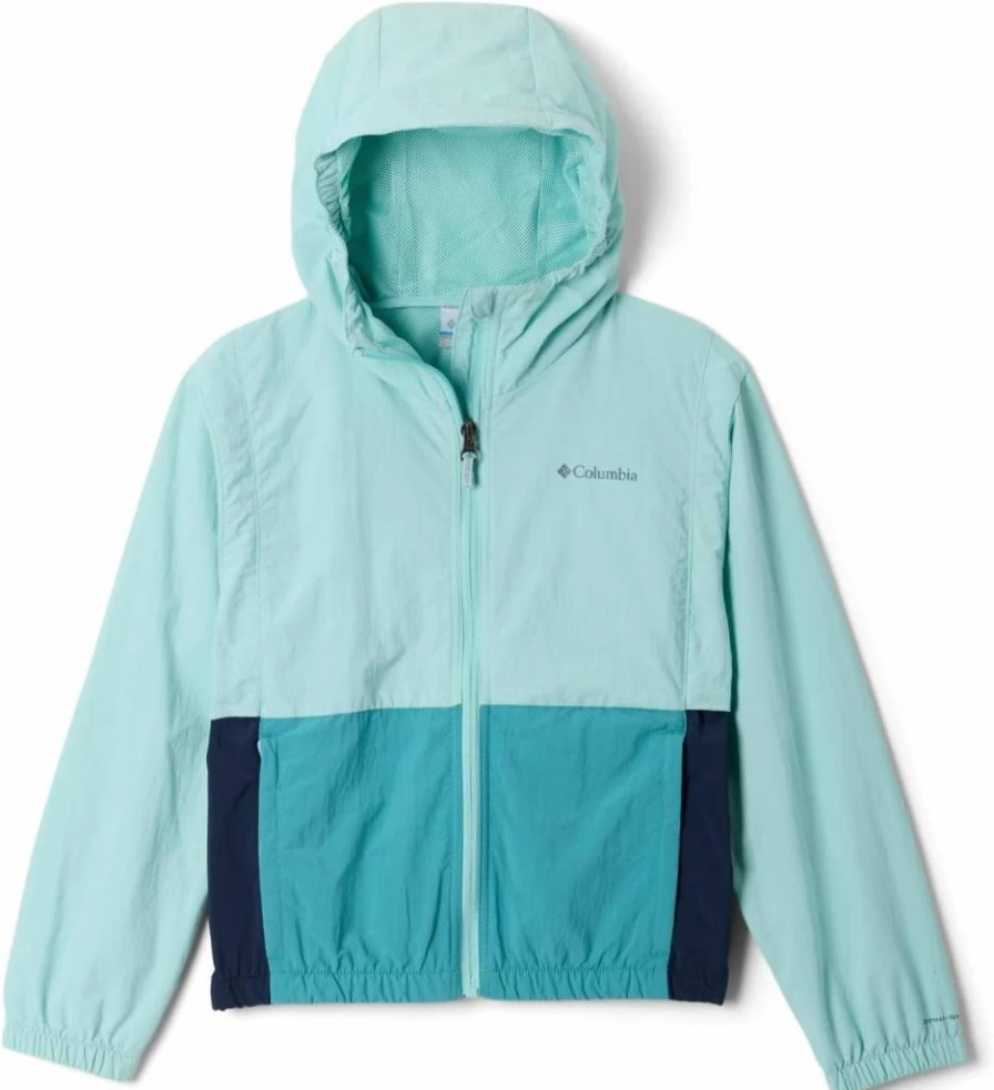 Columbia Girls' Tabor Trail Lightweight Water-Resistant Windbreaker Jacket for Outdoor Activities