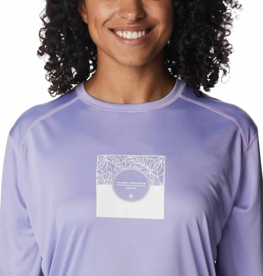 Columbia Women's SummerDry Graphic Long Sleeve T-Shirt - Moisture-Wicking & Stylish Activewear Top