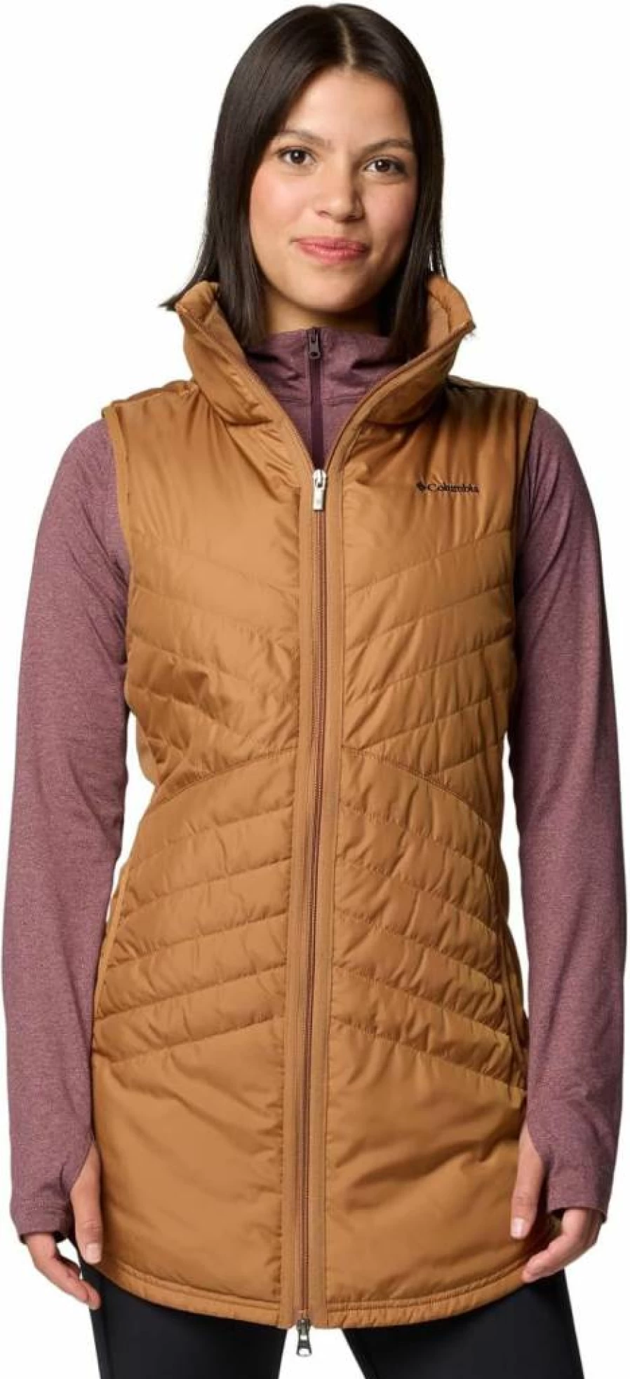 Columbia Women's Mix It Around II Long Vest - Lightweight Water-Resistant Outdoor Insulated Puffer Vest for Hiking & Cold Weather