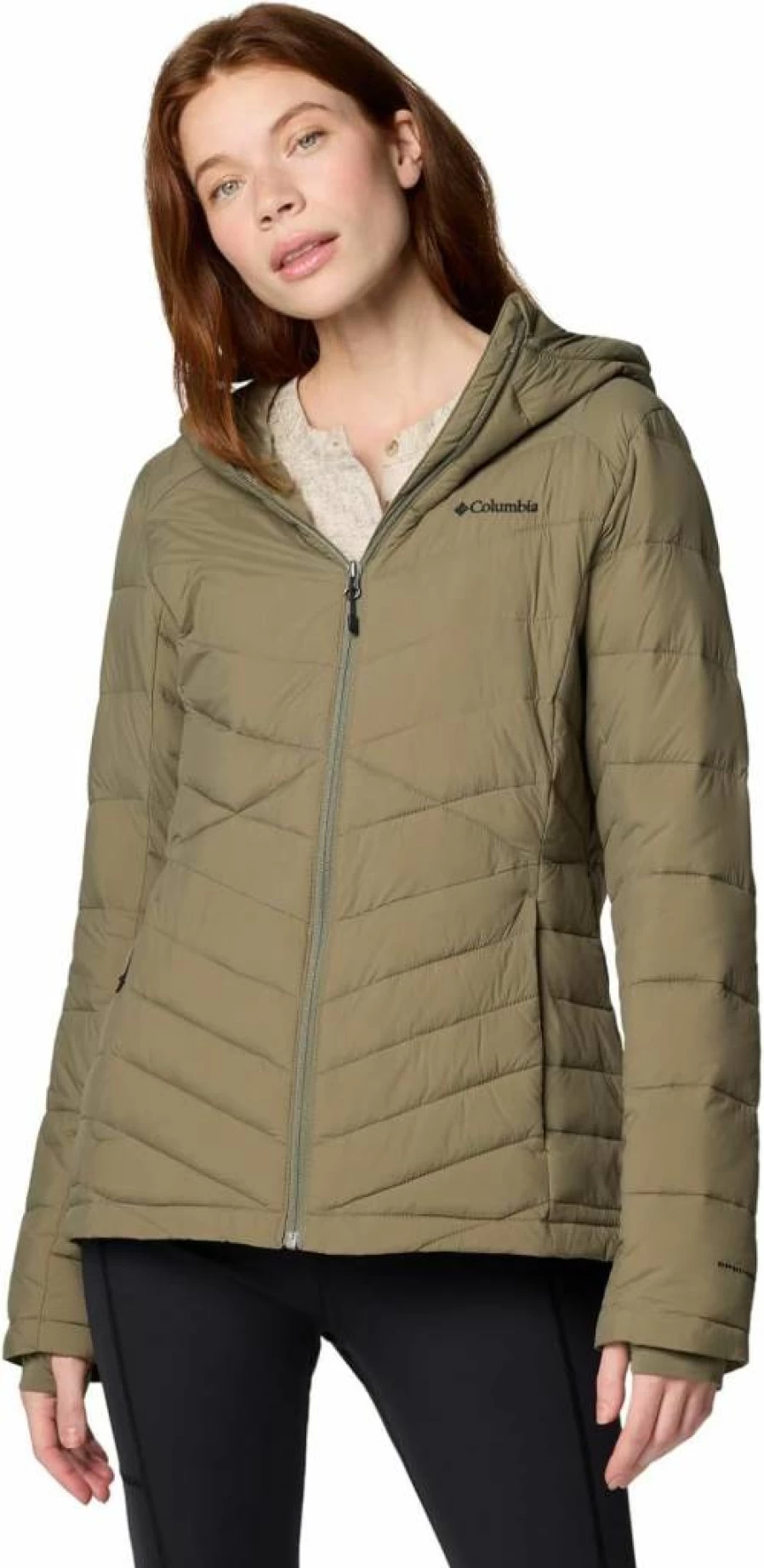 Columbia Women's Joy Peak II Water-Resistant Hooded Jacket – Lightweight Hiking & Outdoor Windbreaker