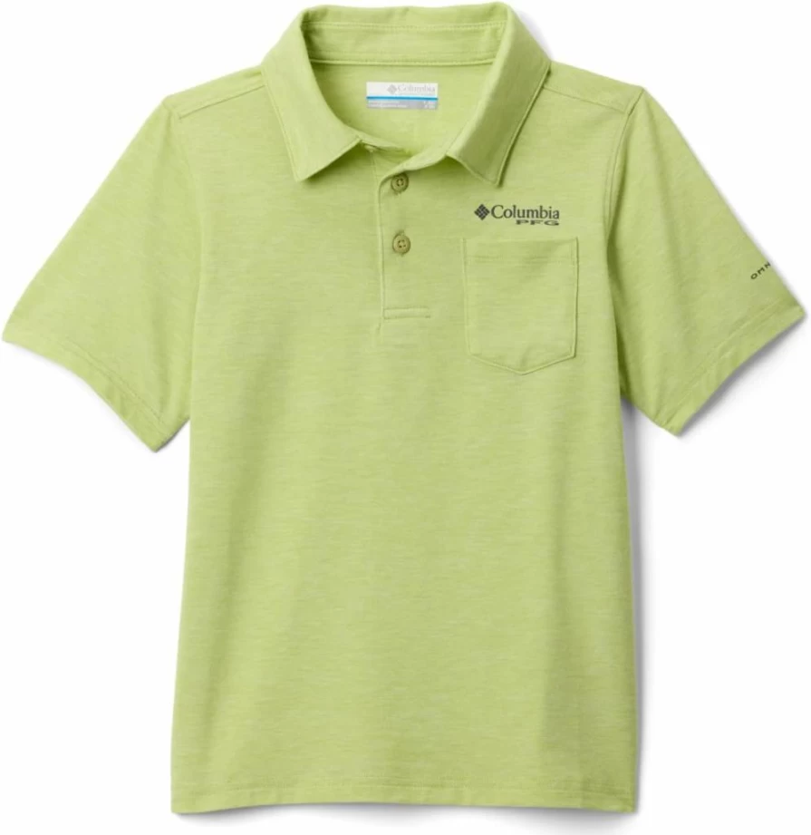 Columbia Boys' PFG Uncharted Fishing Polo Shirt - Quick-Dry, UV Protection, Comfortable Outdoor Wear