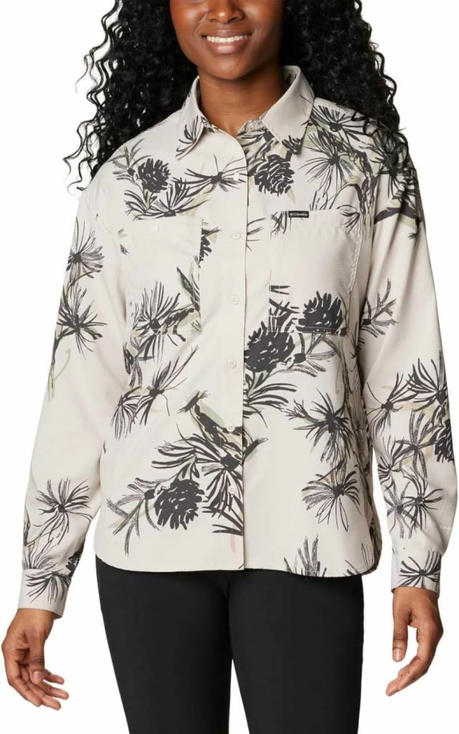 Columbia Women's Silver Ridge Utility Long Sleeve Shirt - UPF Sun Protection, Lightweight Hiking Top with Patterned Design