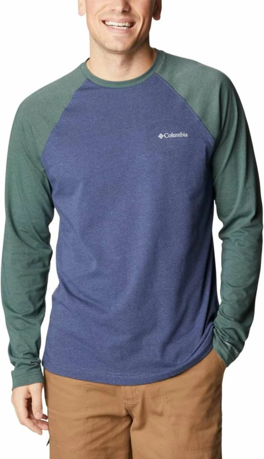 Columbia Men's Thistletown Hills Raglan Sleeve T-Shirt - Lightweight Casual Tee